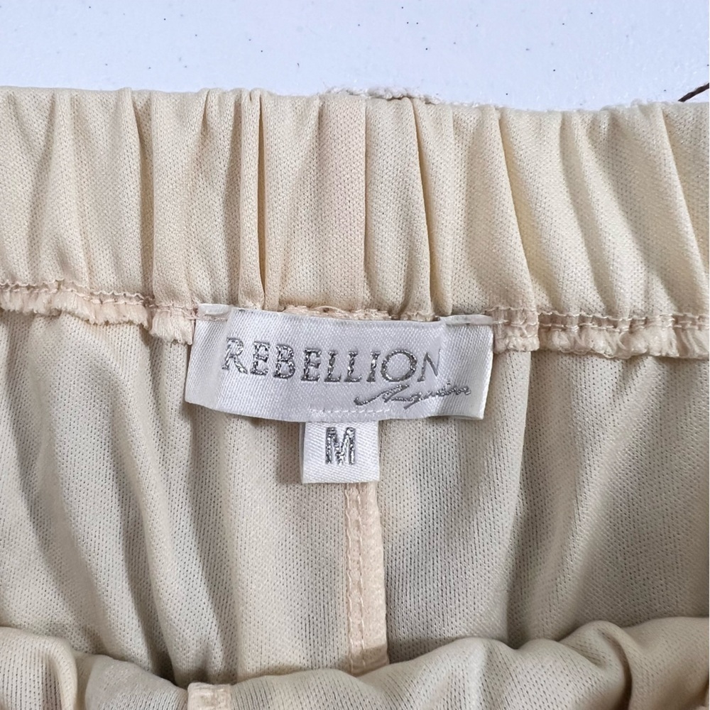 Rebellion Cream and Brown Crochet Cropped Tank and Shorts Set, Medium - Picture 13 of 16